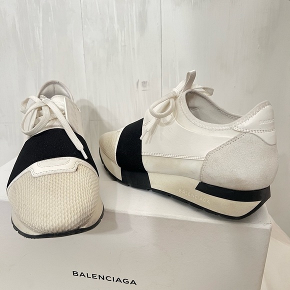 Balenciaga Blanc Noir /White Sneakers 39 / 8.5 or 9 - Picture 4 of 16